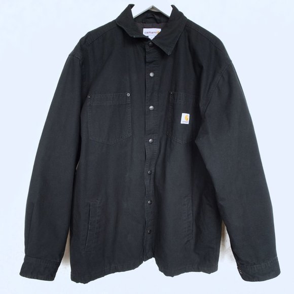 Carhartt Jackets & Coats Carhartt Black Button Up Jacket Poshmark